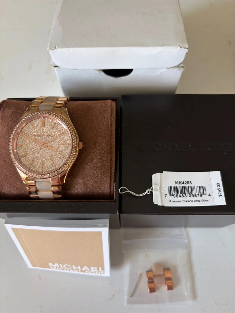 Michael Kors Rose Gold Crystal Pavé Bracelet Watch